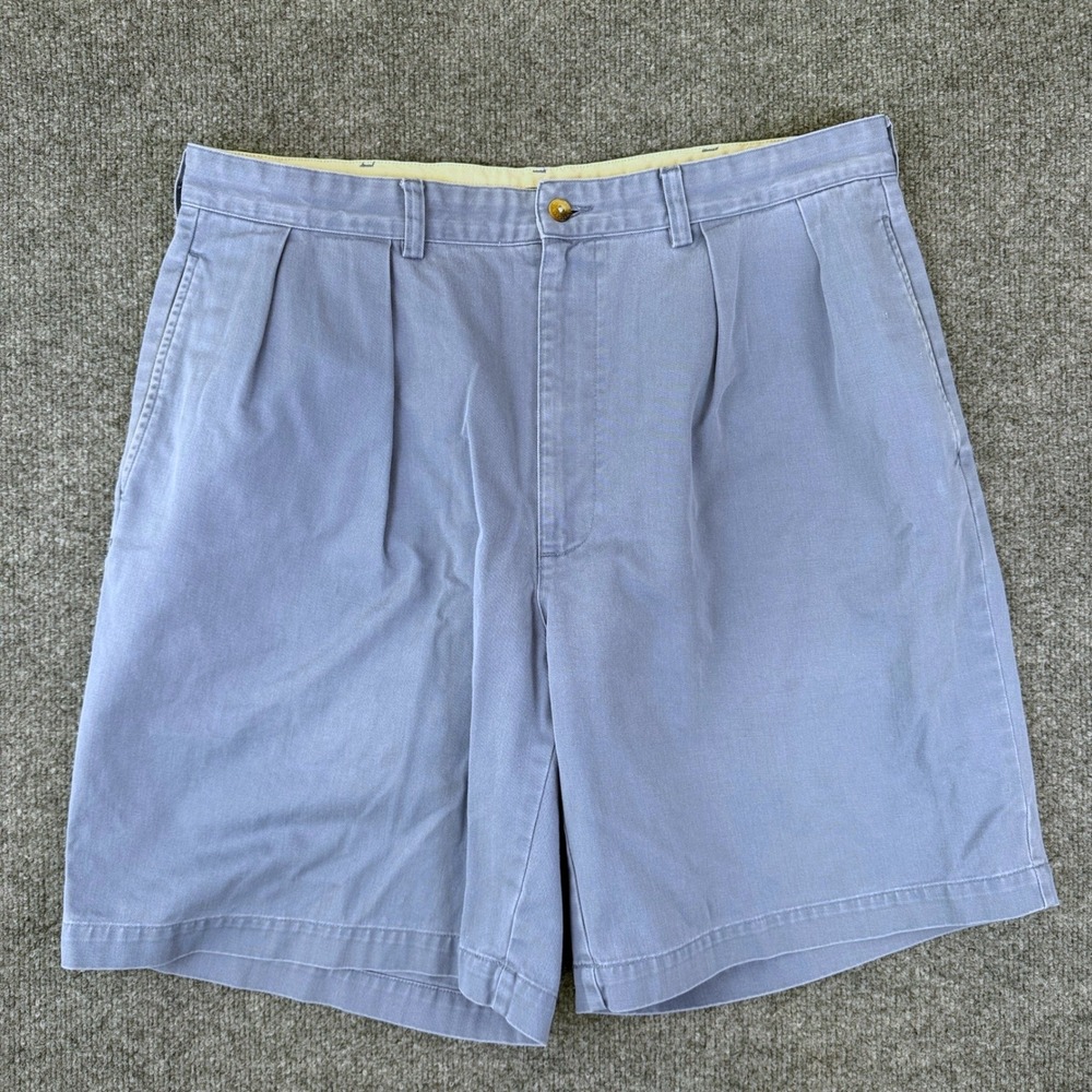 Vintage Polo Ralph Lauren Chino Shorts Mens 36 Light Blue Pleated Tyler 90s